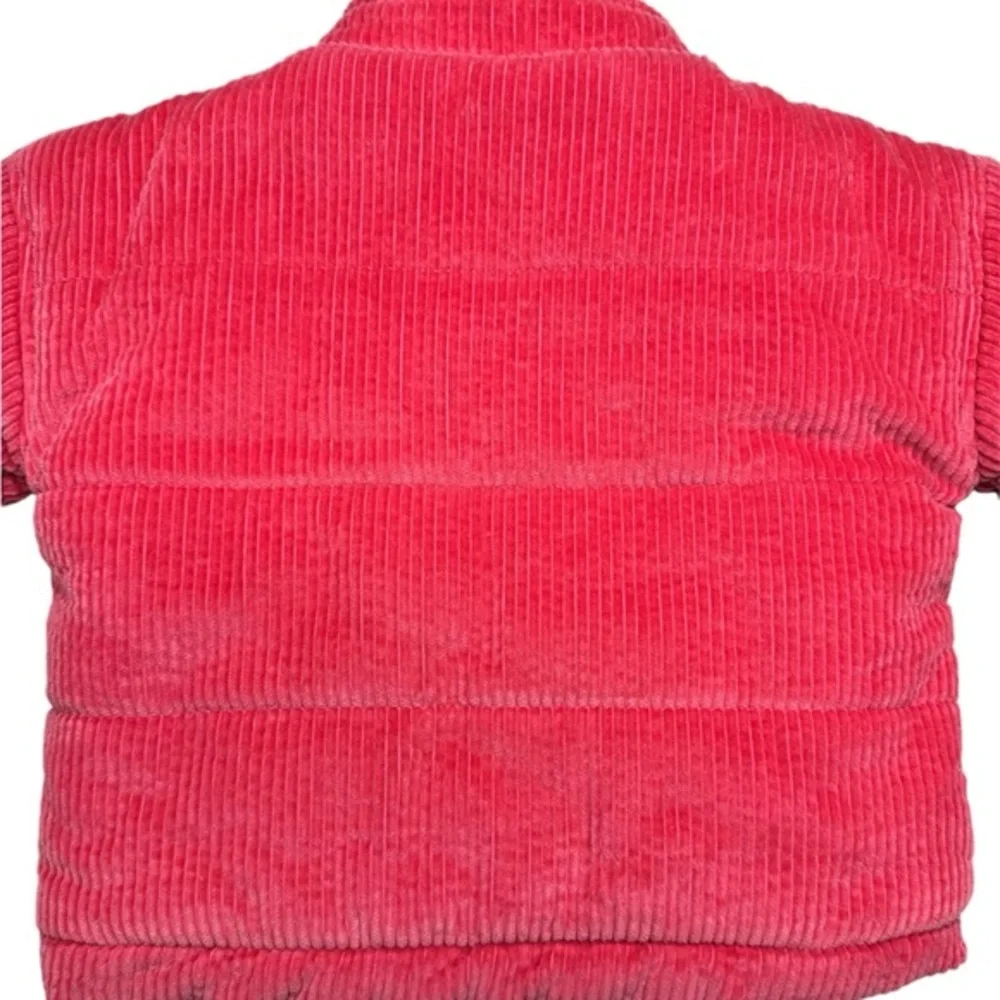 7 for all Mankind Pink Ribbed Puffer‎ Coat Sherpa Lined Jacket Girls 24M
